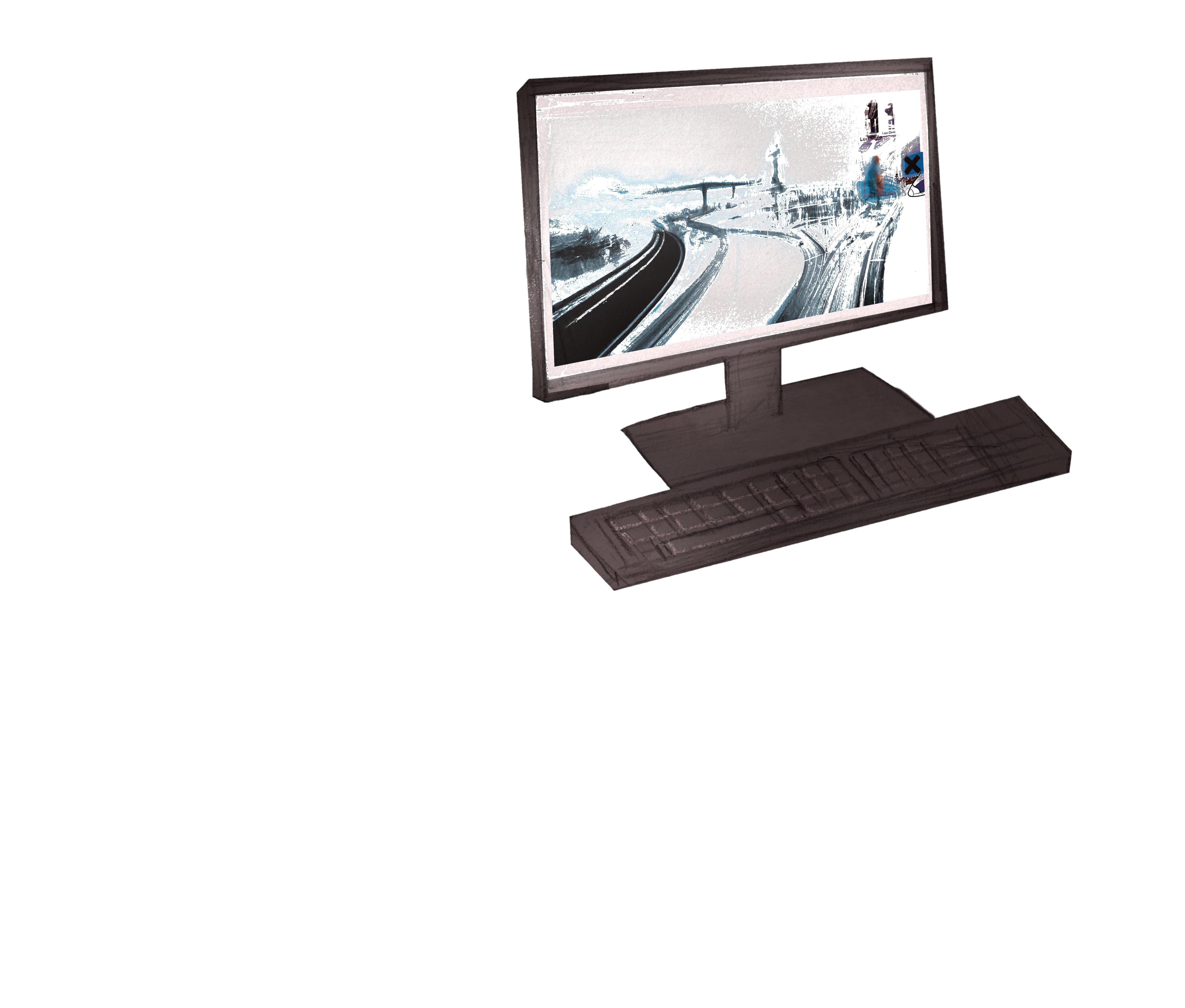 computer cutout